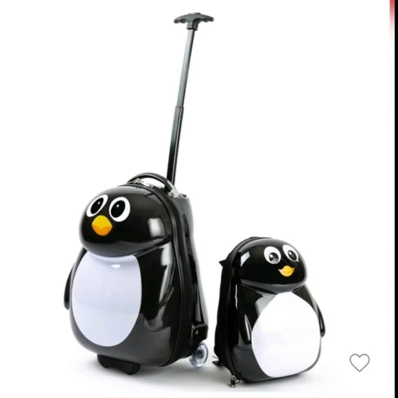 NWT Kiddietotes Penguin Luggage Set